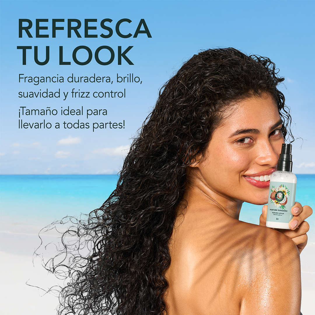 Refresca tu look: fragancia duradera, brillo, suavidad y control de frizz