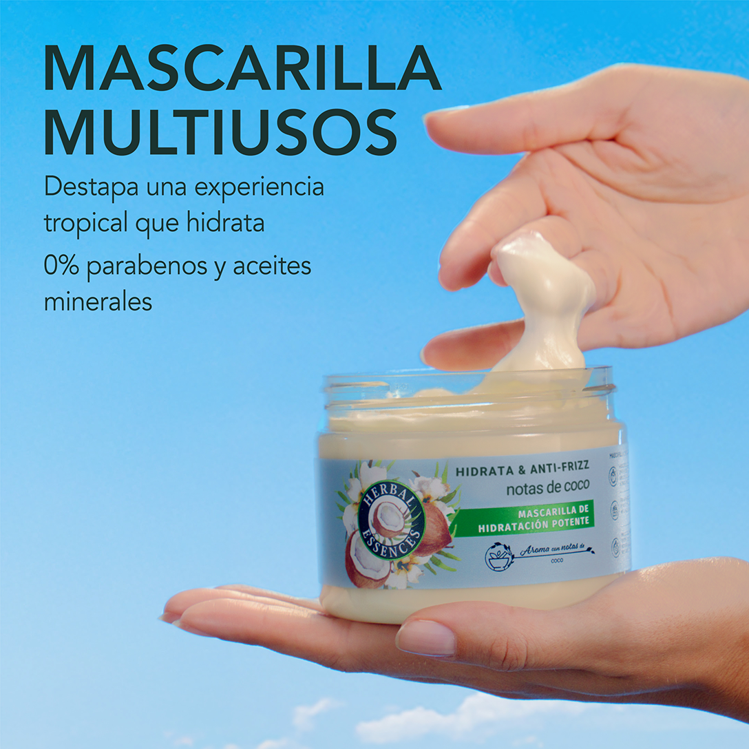 Mascarilla Multiusos, una experiencia tropical que hidrata, 0% parabenos