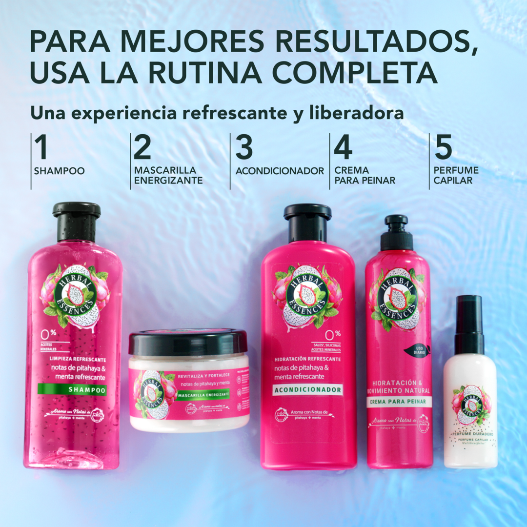 Mascarilla Capilar Revitaliza y Fortalece, Notas de Pitahaya y Menta